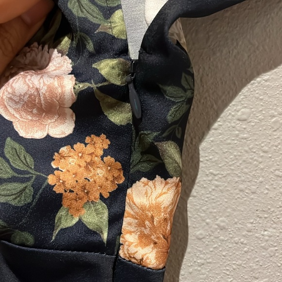 BHLDN x Anthropologie Leila Deep-V Flutter-Sleeve Satin A-Line Gown - Picture 5 of 17